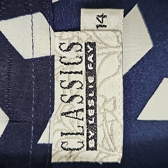 Vintage Leslie Fay Pleated Flowy Shirt Dress Diamond Fabric+Faux Pockets - Picture 3 of 17